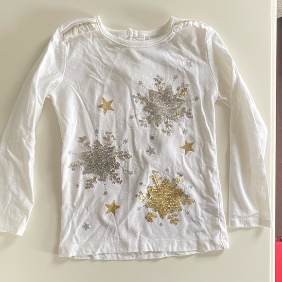 Carters long sleeve sequin snowflake top - Picture 1 of 3